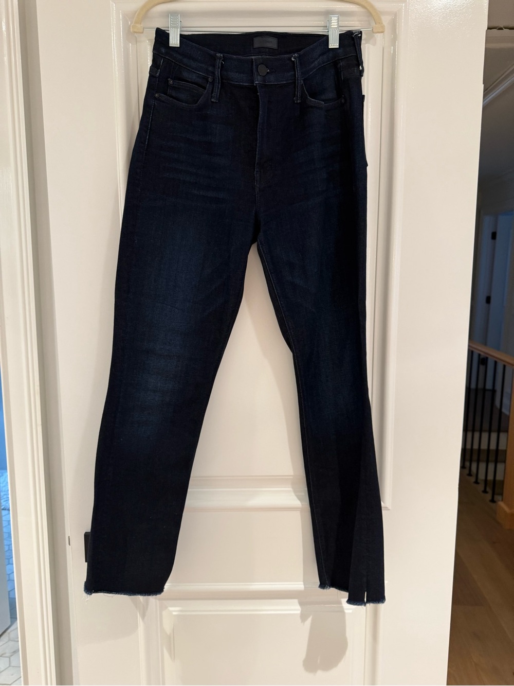 MOTHER Straight Leg Jeans in Dark Indigo